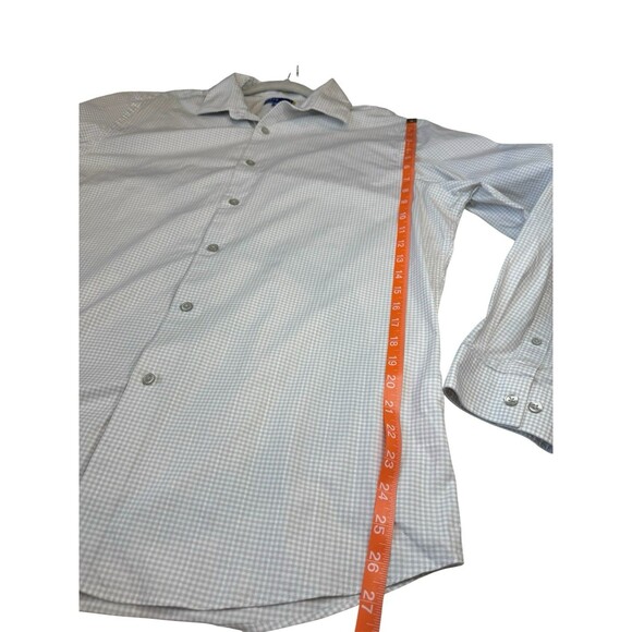 NWOT Men's Apt. 9 Regular Fit Dress Shirt White Grey Checked Size Large - Picture 6 of 7